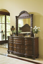 North Shore Dark Brown Wood Dresser Mirror