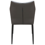 Milo 4 Grey Diamond Tufted Leatherette Side Chairs