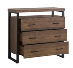 Moni Rustic Amber Wood Accent Cabinet