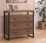 Moni Rustic Amber Wood Accent Cabinet