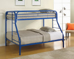 Morgan Blue Metal Twin/Full Bunk Bed