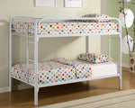 Morgan White Metal Twin/Twin Bunk Bed