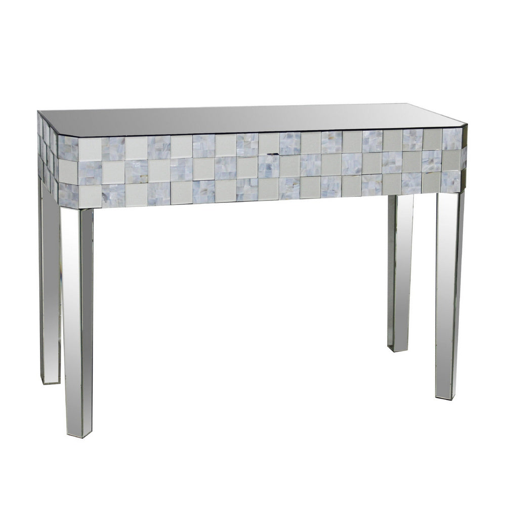 Nasa Mirrored Rectangular Console Table