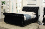 Noella Glam Black Flannelette Cal King Bed