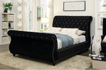 Noella Glam Black Flannelette King Bed