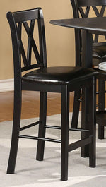 Norman 5-Pc Black Wood Counter Height Table Set