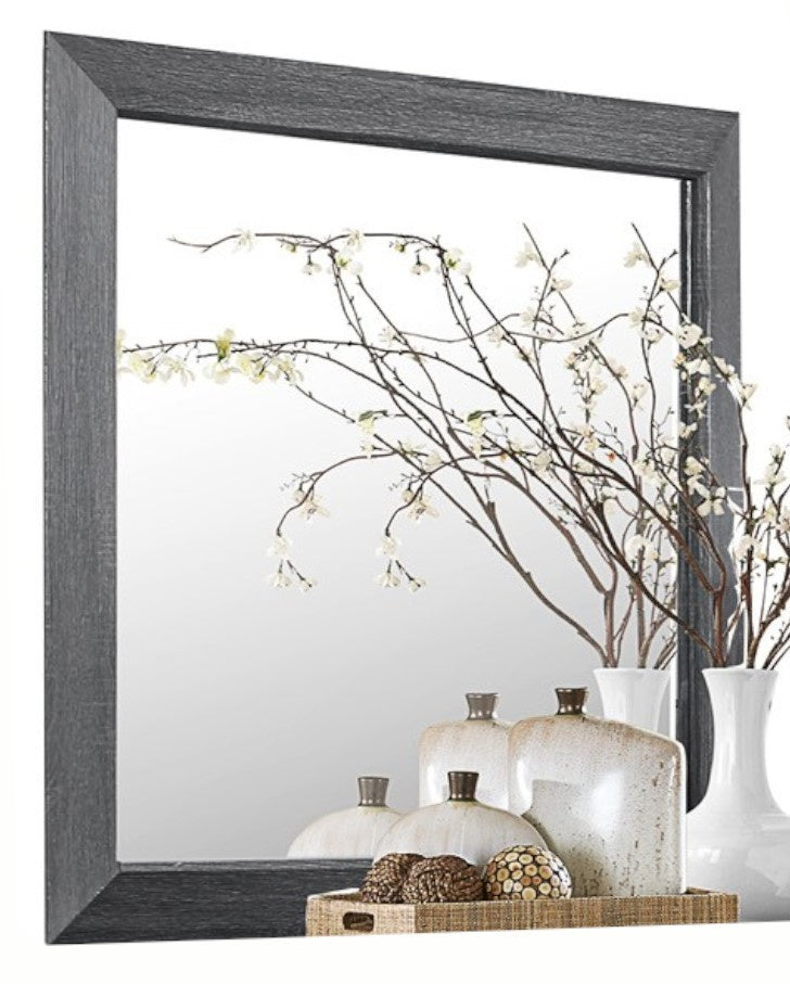 Beechnut Gray Wood Frame Dresser Mirror