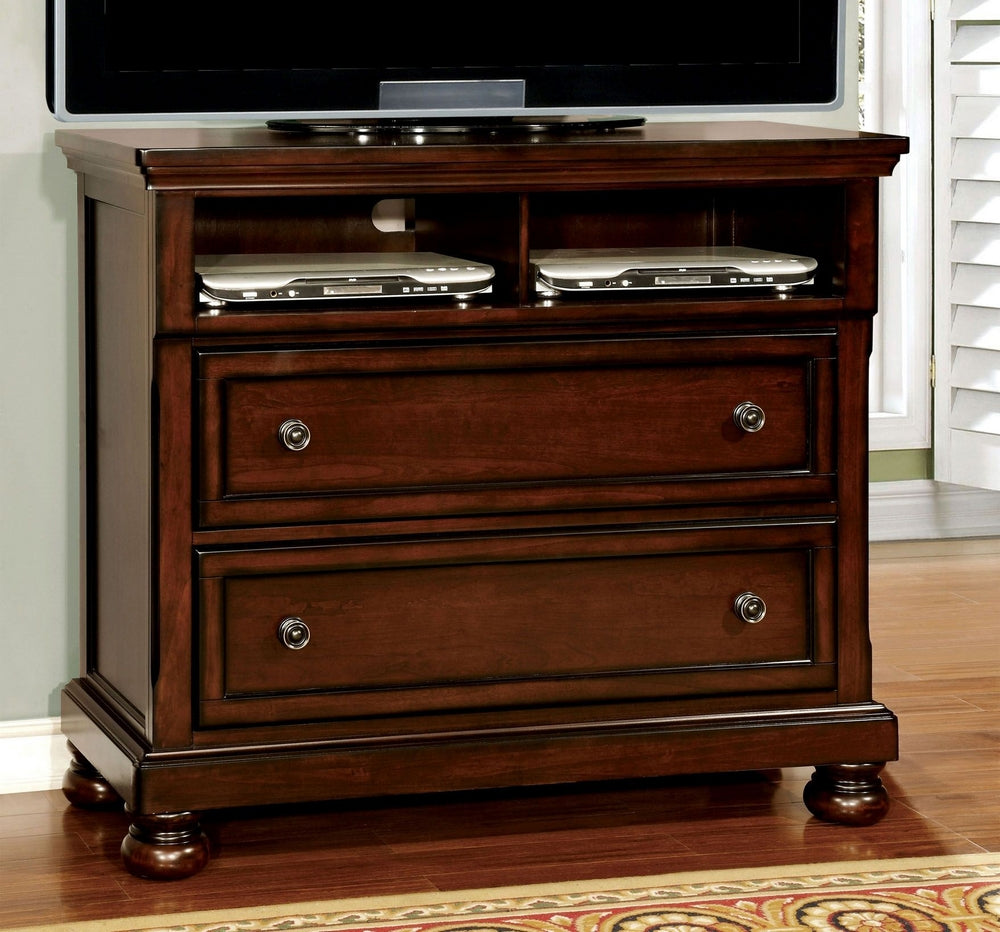 Northville Dark Cherry Wood Media Chest