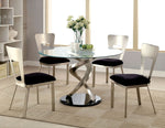 Nova Contemporary 2 Silver & Black Side Chairs