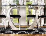 Nova Contemporary Silver & Black Dining Table