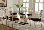 Nova Contemporary Silver & Black Dining Table