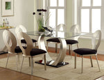 Nova Contemporary Silver & Black Dining Table