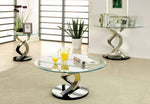 Nova Silver Steel/Glass Coffee Table