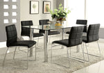 Oahu 2 Black Leatherette/Metal Side Chairs