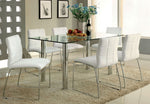 Oahu 2 White Leatherette/Metal Side Chairs