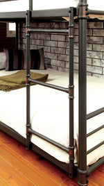 Olga I Black Metal Twin Triple Bunk Bed