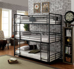 Olga I Black Metal Twin Triple Bunk Bed