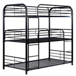 Opal II Black Metal Twin Triple Bunk Bed