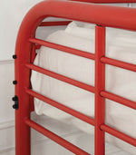 Opal Red Metal Twin over Twin Bunk Bed