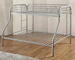 Opal Silver Metal Twin over Full Bunk Bed