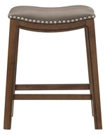 Ordway Gray PU Leather/Wood Counter Height Stool