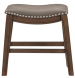 Ordway Gray PU Leather/Wood Stool