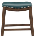 Ordway Green PU Leather/Wood Stool