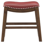 Ordway Red PU Leather/Wood Counter Height Stool