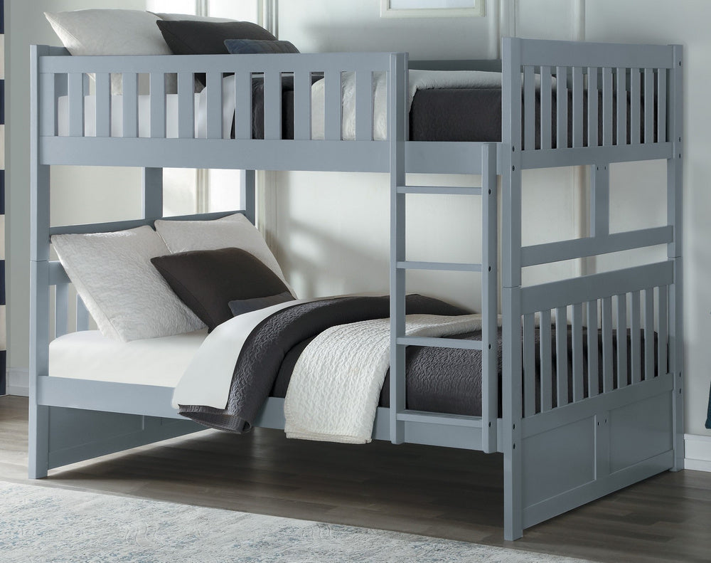 Orion Gray Wood Full Bunk Bed