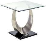 Orla II Silver Metal/Glass End Table