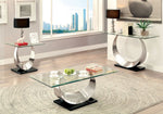 Orla II Silver Metal/Glass End Table