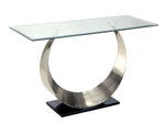 Orla II Silver Metal/Glass Sofa Table