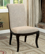 Ornette 2 Espresso Wood/Fabric Side Chairs