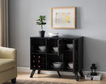 Orsina Black Wood Server with 5 Shelves