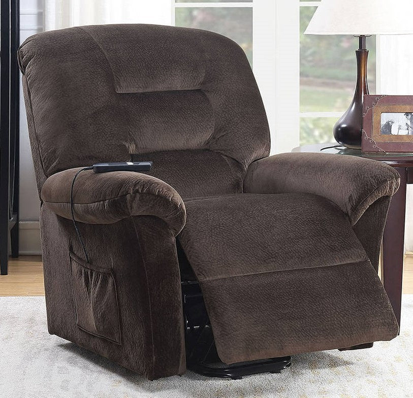 Ovar Brown Chenille Power Recliner