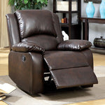 Oxford Rustic Dark Brown Manual Recliner