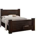 Panang Mahogany Wood King Bed with Storage