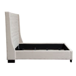 Park Avenue Desert Sand Linen Tufted Queen Bed