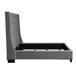 Park Avenue Grey Linen Tufted King Bed (Oversized)