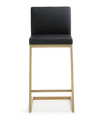 Parma 2 Black Vegan Leather Counter Stools