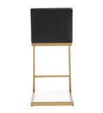 Parma 2 Black Vegan Leather Counter Stools