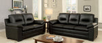 Parma Black Leatherette Sofa