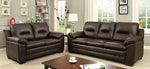 Parma Brown Leatherette Loveseat