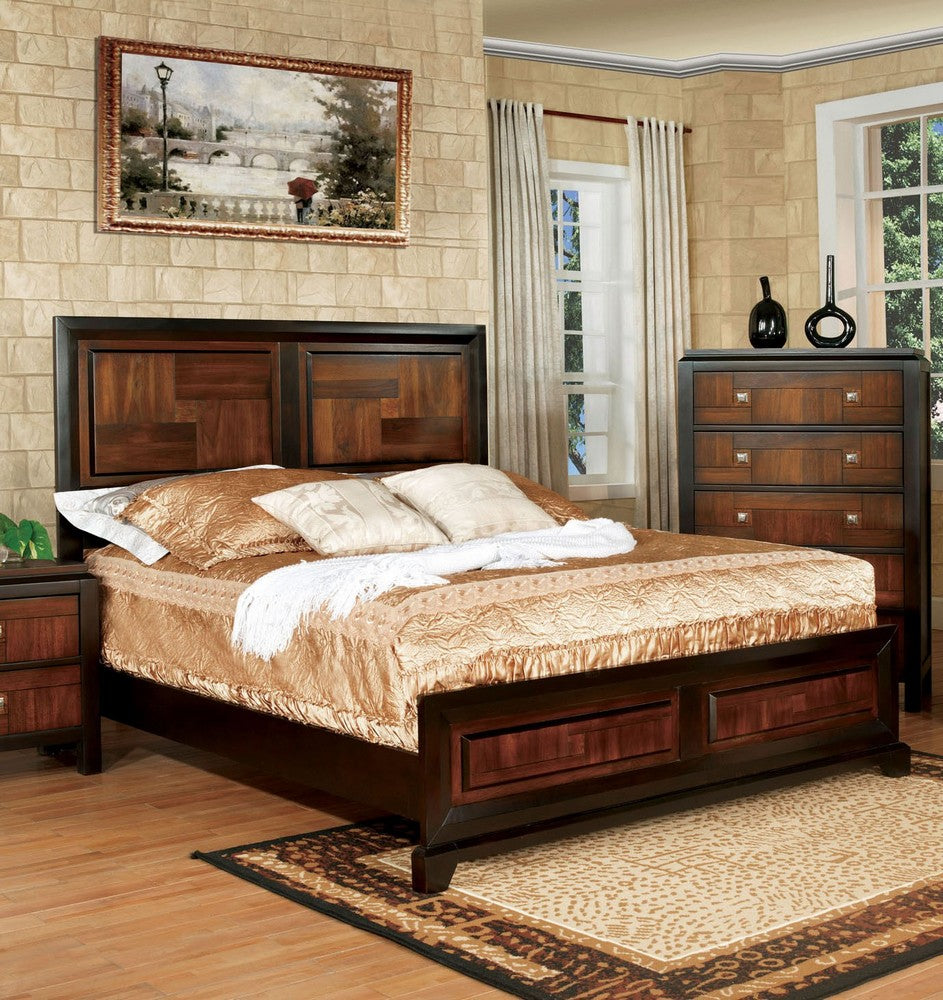 Patra Acacia/Walnut Wood King Bed