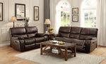 Pecos Brown Leather Gel Match Power Recliner Sofa