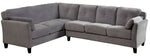 Peever II Warm Gray Flannelette Sectional Sofa