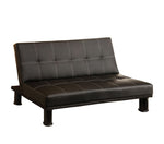 Quinn Black Leatherette Futon Sofa