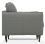 Radwan Pesto Green Leather Button Tufted Chair