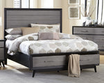 Raku Barnwood Gray/Light Neutral King Bed