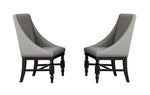 Reid 2 Cherry Wood/Fabric Arm Chairs